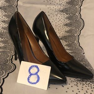 Black pointed heels